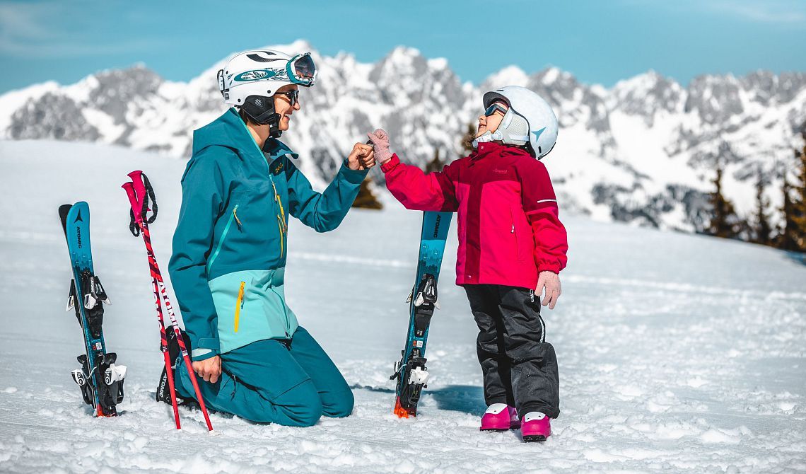 Children skiing at the Wilder Kaiser